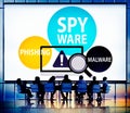 Spyware Hacking Phishing Malware Virus Concept