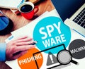 Spyware Hacking Phishing Malware Virus Concept Royalty Free Stock Photo