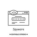 Spyware icon. Keylogger or user tracking malware simple vector illustration Royalty Free Stock Photo