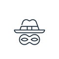 spyware icon vector from cyber security concept. Thin line illustration of spyware editable stroke. spyware linear sign for use on