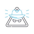 spyware program line icon, outline symbol, vector illustration, concept sign