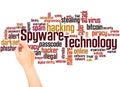 Spyware Technology word cloud hand writing concept Royalty Free Stock Photo