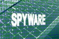 Spyware text over binary code