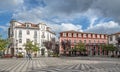 At the sqaure Francisco Rodrigues Lobo in Leiria - Portugal Royalty Free Stock Photo