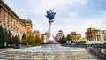 Sqaure of Independence in Kyiv, globe Piece statue