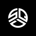 SQD letter logo design on black background. SQD creative initials letter logo concept. SQD letter design