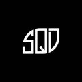 SQD letter logo design on black background. SQD creative initials letter logo concept. SQD letter design.SQD letter logo design on
