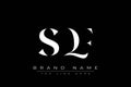 SQF abstract letter logo design Royalty Free Stock Photo