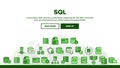 Sql Database Landing Header Vector Royalty Free Stock Photo