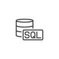 SQL Database line icon