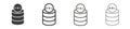 SQL icon vector set on white background Royalty Free Stock Photo