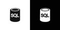 SQL server icon Flat line illustration Royalty Free Stock Photo