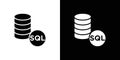 SQL server icon Isolated flat vector in outline Royalty Free Stock Photo