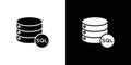 SQL server icon linear logo isolated Royalty Free Stock Photo