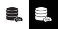 SQL server icon Thin line flat illustration Royalty Free Stock Photo