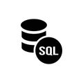 SQL server icon web design in vector Royalty Free Stock Photo