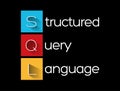 SQL - Structured Query Language acronym Royalty Free Stock Photo
