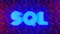 SQL word on abstract technology futuristic background