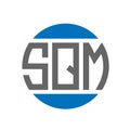 SQM letter logo design on white background. SQM creative initials circle logo concept. SQM letter design Royalty Free Stock Photo
