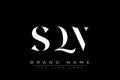 SQN abstract letter logo design Royalty Free Stock Photo