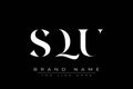 SQU abstract letter logo design Royalty Free Stock Photo