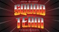 Squad Team editable text effect template Royalty Free Stock Photo