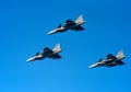 Squadron of Swedish Air Force Saab JAS 39 Gripen multirole fighter jets