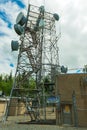 The Squak Mountain Microwave Tower in Issaquah, Washington, USA Royalty Free Stock Photo