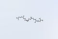 Squalene molecule, isolated molecular model. 3D rendering