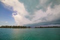 Squall Line Approaches Island Royalty Free Stock Photo