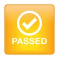 Passed tick button transparent Royalty Free Stock Photo