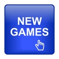 new games icon button on white Royalty Free Stock Photo