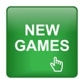 new games icon button on white Royalty Free Stock Photo