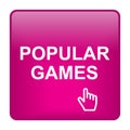 popular games icon button on white Royalty Free Stock Photo
