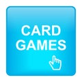 card games icon button on white Royalty Free Stock Photo