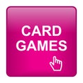 card games icon button on white Royalty Free Stock Photo