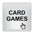 card games icon button on white Royalty Free Stock Photo