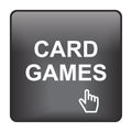 card games icon button on white Royalty Free Stock Photo
