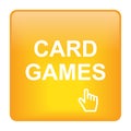 card games icon button on white Royalty Free Stock Photo