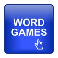 Word Games Icon Button On White