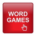 Word Games Icon Button On White