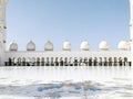 The square of Abu Dhabi Sheikh Zayed Binsultan Nahyan Mosque Royalty Free Stock Photo