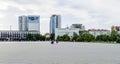 Square of Abubukar Kadyrov in the city center. The building of the Council of Deputies of the city of Grozny. Chechen Republic