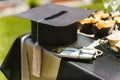 Square academic cap for graduation Royalty Free Stock Photo