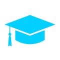 Square academic cap vector icon Royalty Free Stock Photo