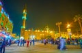 The square before Al-Hussein Mosque in Cairo, Egypt Royalty Free Stock Photo
