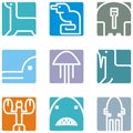 Square animal icons