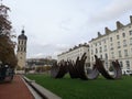 The square Antonin Poncet and the Charity Tower, Lyon, France.