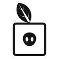 Square apple icon, simple style