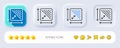Square area line icon. Room dimension sign. Neumorphic buttons. Vector